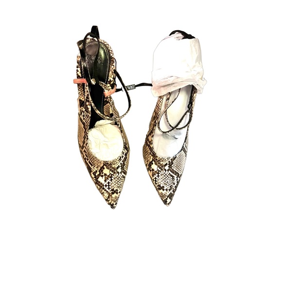 BRAND NEW ZARA ANIMAL PRINT MULTI COLOR HIGH HEEL ANKLE STRAP SIZE 41 - Picture 2 of 5